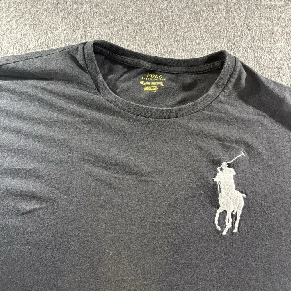 Polo Ralph Lauren Big Pony T-Shirt Mens 2XLT Black Big & Tall Short Sleeve Tee